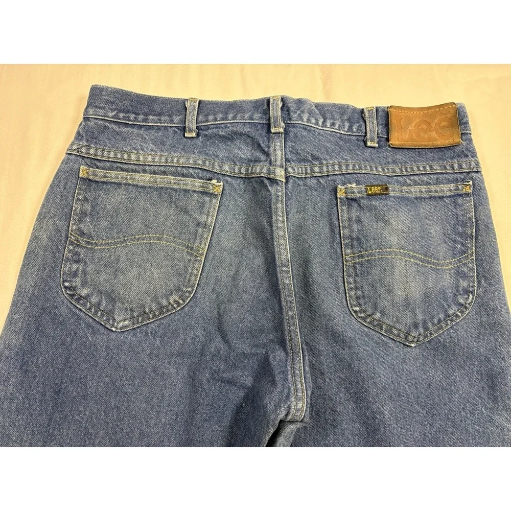 Vintage Lee Rider Jeans Mens 36x30 Heritage 90s 100% Cotton Straight Made in USA